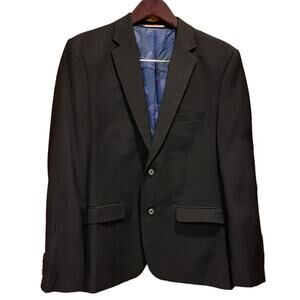 Soul of London Mens Suit Jacket Sport Coat Black Slim Fit 7" Drop Men 44R NWT